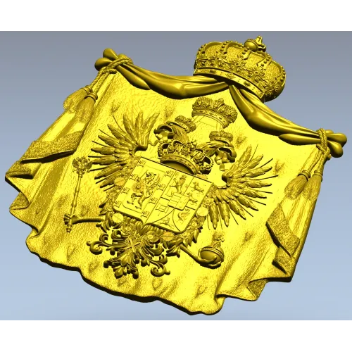 Царский герб в мантии - 3D модель STL для ЧПУ