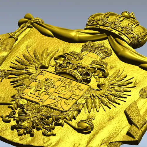 Царский герб в мантии - 3D модель STL для ЧПУ