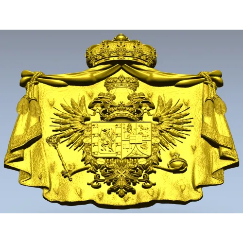 Царский герб в мантии - 3D модель STL для ЧПУ