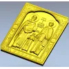 Икона святых Рафаила, Николая и Ирины - STL 3D модель для ЧПУ