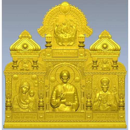 Иконостасный киот - рельефная 3D модель в формате STL