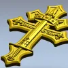 Коронованный Лотарингский крест - 3D модель STL для ЧПУ