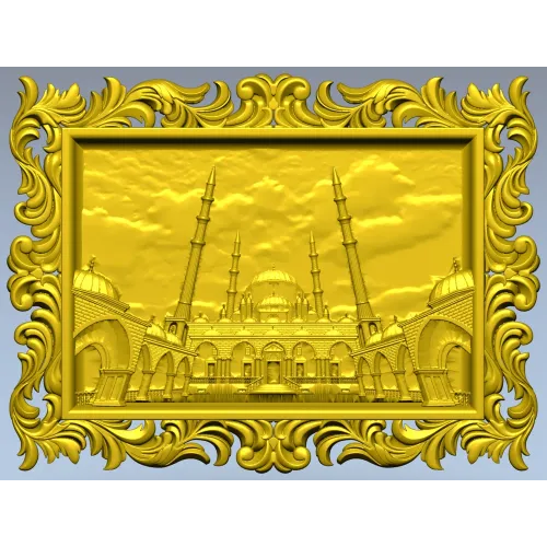 Рельеф "Величие мечети" - STL панно для ЧПУ