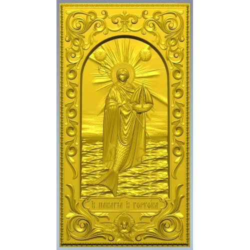 Panagia and Gorgona - high-relief religious panel STL for CNC