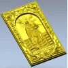 Panagia and Gorgona - high-relief religious panel STL for CNC