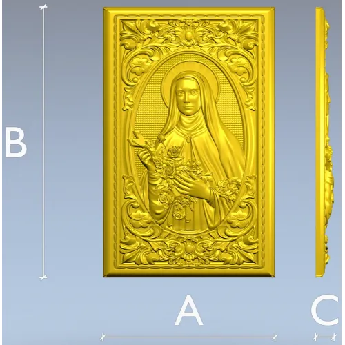 Святая Тереза из Лизьё - 3D модель STL для ЧПУ