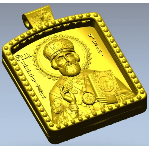 Икона Николай Чудотворец - 3D модель STL для ЧПУ