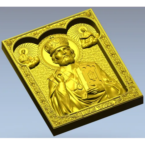 Икона Николай Чудотворец - 3D модель STL для ЧПУ