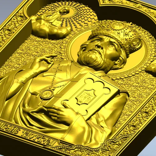 Икона Николай Чудотворец - 3D модель STL для ЧПУ