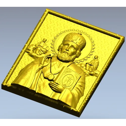 Икона Святой Николай Чудотворец - 3D модель STL для ЧПУ