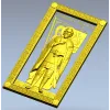 Saint Alexander Nevsky high-relief panel STL