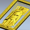 Saint Alexander Nevsky high-relief panel STL