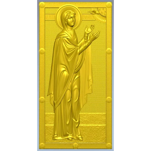 Saint Anna the Prophetess - STL 3D panel for CNC router
