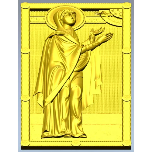 Saint Anna the Prophetess - STL 3D panel for CNC router