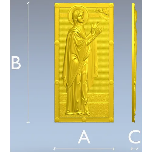 Saint Anna the Prophetess - STL 3D panel for CNC router