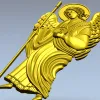 Архангел Гавриил - рельефная 3D модель STL для ЧПУ