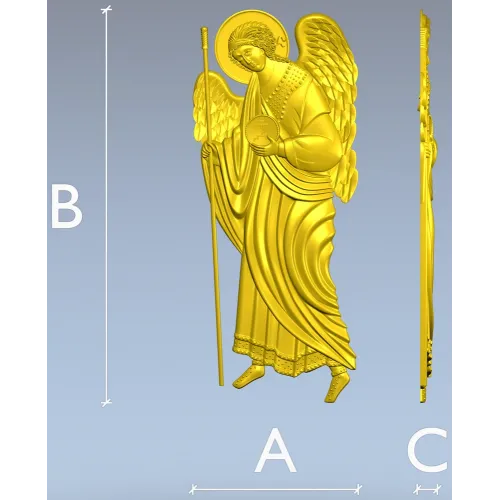 Архангел Гавриил - рельефная 3D модель STL для ЧПУ