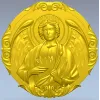 Archangel Jehudiel round medallion STL 3D model for CNC
