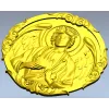 Archangel Jehudiel round medallion STL 3D model for CNC