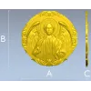 Архангел Иеремиил - круглый барельеф STL для ЧПУ