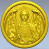 Архангел Михаил - рельефный медальон STL для ЧПУ
