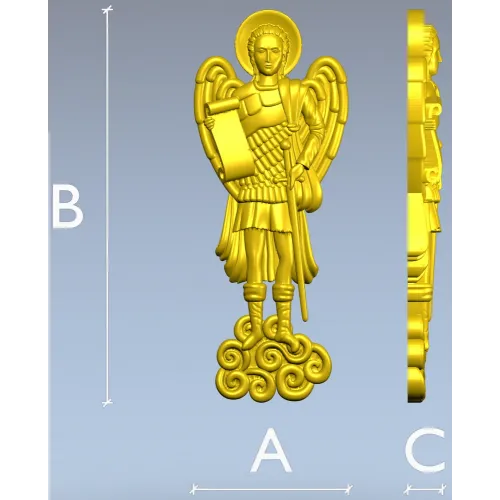 Архангел Михаил - рельефная 3D модель STL для ЧПУ
