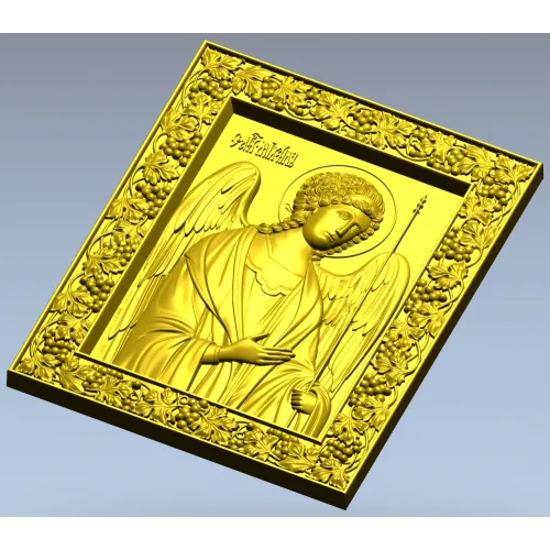 Archangel Michael high-relief icon - STL 3D model for CNC