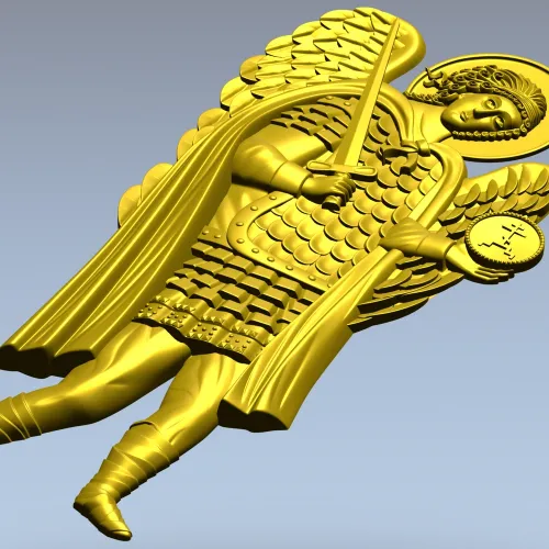Архангел Михаил - рельефная 3D модель в формате STL для ЧПУ