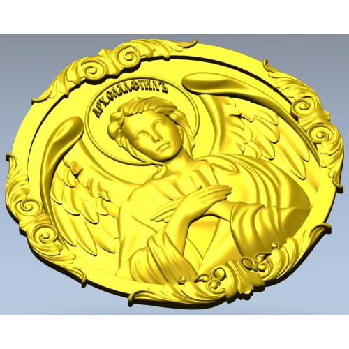 Архангел Селафиил - рельефный медальон STL