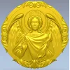 Архангел Уриил - рельефная круглая икона в STL для ЧПУ