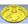 Архангел Уриил - рельефная круглая икона в STL для ЧПУ