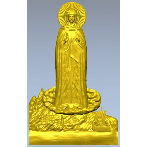 Афонская Божья Матерь - 3D модель STL для ЧПУ
