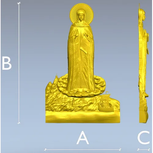Афонская Божья Матерь - 3D модель STL для ЧПУ