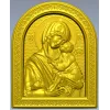 Theotokos Eleusa - arched icon relief STL for CNC