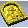 Theotokos Eleusa - arched icon relief STL for CNC