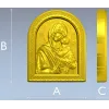 Theotokos Eleusa - arched icon relief STL for CNC