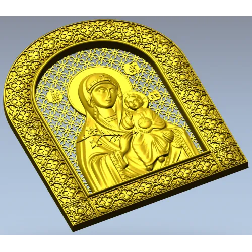 Богородица с Младенцем - 3D STL модель для ЧПУ