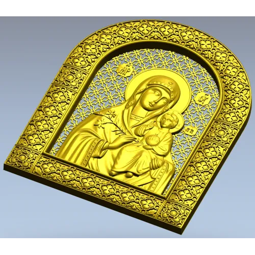 Богородица с Младенцем - 3D STL модель для ЧПУ
