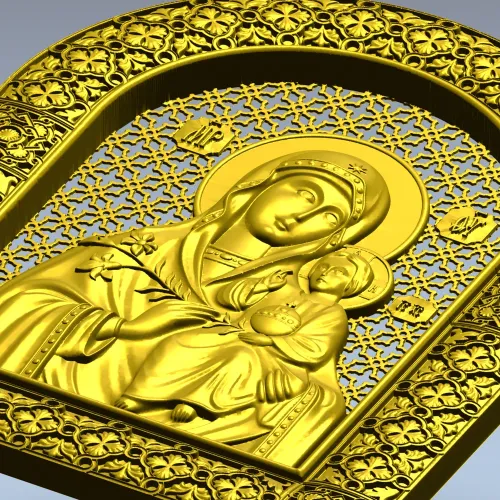 Богородица с Младенцем - 3D STL модель для ЧПУ