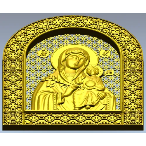 Богородица с Младенцем - 3D STL модель для ЧПУ