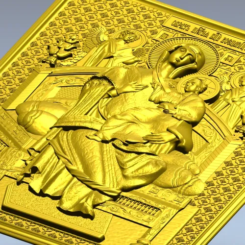 Богородица Всецарица - 3D модель STL для ЧПУ