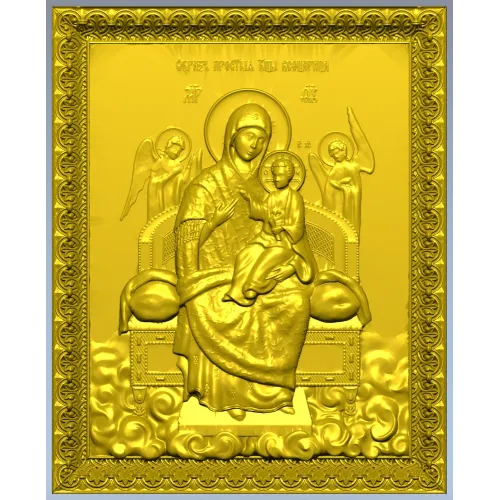 Икона Богородица Всецарица - STL модель для ЧПУ