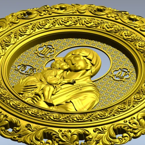 Богородица Донская - 3D модель STL для ЧПУ