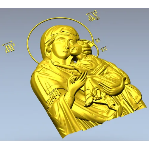 Богородица Песчанская - 3D STL модель для ЧПУ резьбы