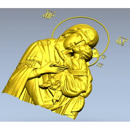 Богородица Песчанская - 3D STL модель для ЧПУ резьбы