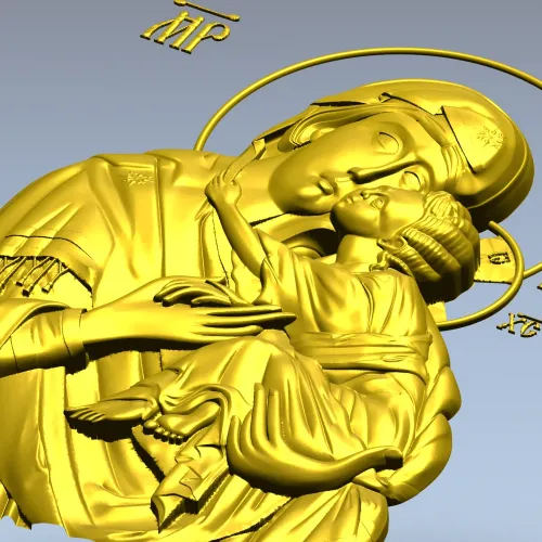 Богородица Песчанская - 3D STL модель для ЧПУ резьбы