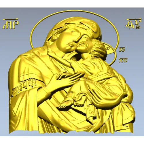 Богородица Песчанская - 3D STL модель для ЧПУ резьбы