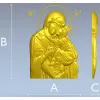 Богородица Песчанская - 3D STL модель для ЧПУ резьбы
