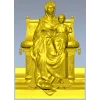 Богоматерь на троне - 3D модель STL для ЧПУ резьбы по дереву
