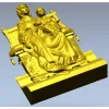 Богоматерь на троне - 3D модель STL для ЧПУ резьбы по дереву